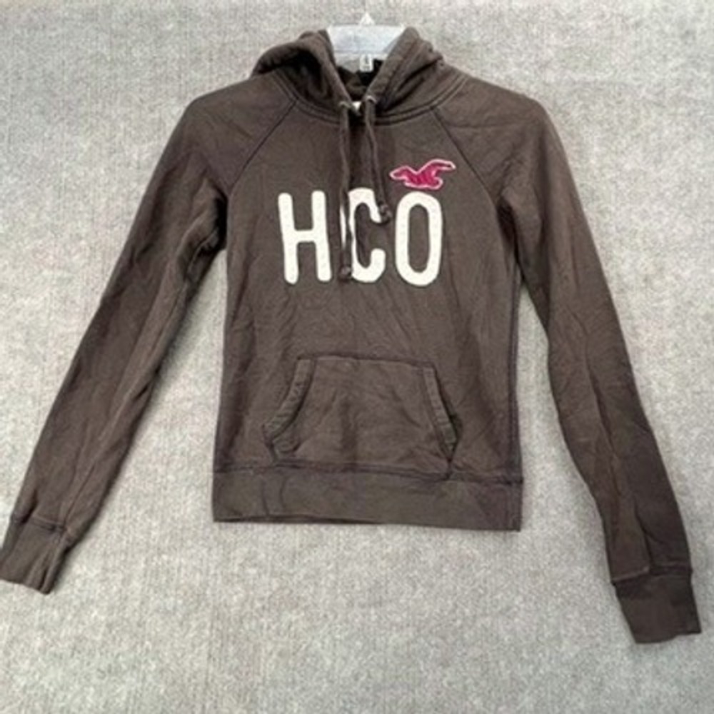 Hollister HCO Brown Hoodie Pullover Sweatshirt Women's Medium Casual‎ Comfy